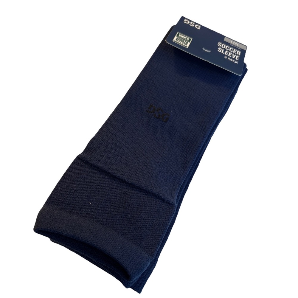 DSG DSGSCRSLV01 Navy Soccer Sleeve Sz L/XL  2 Pair NEW‎
